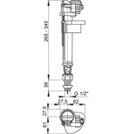Впускной механизм ALCAPLAST A17 1/2 с нижней подводкой- фото2