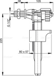 Впускной механизм ALCAPLAST A16 1/2 с боковой подводкой и латунной резьбой- фото2