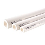 Труба полипропилен для горячего и холодного водоснабжения д32 VALTEC  белого цвета- фото