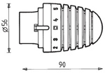 Термостатическая головка Herz-thermostat DE LUXE1923098 30*1,5 АКЦИЯ  порше дизайн- фото4