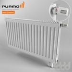 Радиатор стальной панельный PURMO Compact Ventil 22-500-500  тип 22 нижнее и боковое подключение- фото