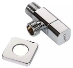 Кран  угловой с керамической кранбуксой TIM 1/2