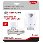 Комплект термостатический PROFACTOR 1/2 прямой АКЦИЯ (в упаковке блистер)- фото