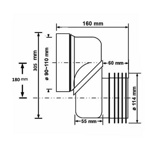 Эксцентрик фановый McAlpine WCLO-18 D110 мм  смещение 180мм- фото2