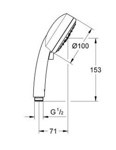 Лейка для душа Grohe Vitalio Comfort 100 26094000 хром, 4 режима струи- фото2