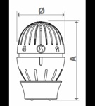 Термостатическая головка Giacomini T470CX001  Цвет ХРОМ на защелке- фото2