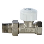 Кран радиаторный клапан термостатический STOUT прямой  1/2 SVT 0001 000015- фото