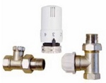 Термостатический комплект для радиатора INVENA CD-75-P15  с белой термостатической головкой прямой