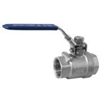 Кран шаровый муфтовый нержавеющий 3/4" Dn 20 вр/вр полнопроходный кислотостойкий AISI 316