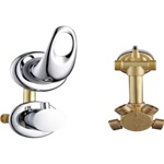 Смеситель для душевой кабины на 4 положения, по центрам 100 мм, крепление на гайках ZM-8232-4 100- фото