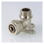 Угол VALTEC 16x1/2 с креплением к стене с наружной резьбой VTm.354.N.001604- фото2