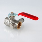 Кран шаровой Valtec Base VT.245 1 Ду25 Ру40 внутренняя резьба с дренажем и воздухоотводчиком - фото