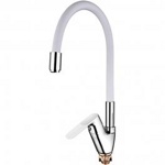 Смеситель для кухни Ledeme L4153-3 однорычажный  (хром/белый) 35мм