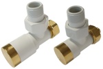 термостатический клапан для полотенцесушителя с термоголовкой и обраткой (белый) 1/2 schlesser- фото2