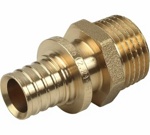 Муфта соединительная из латуни РОСТЕРМ 20х3/4 нар для труб PE-X  (2.5 2.8 мм)- фото4