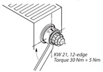 Термостатический встраиваемый клапан вентиль DANFOSS 1/2  013G0360  с резьбой 30*1.5 (RTD-N, RTD-G) для стального панельного радиатора - фото3