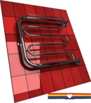 ПОЛОТЕНЦЕСУШИТЕЛЬ ЗМЕЕВИК Gloss&Reiter МП.1.50х80 (1.1/4") ТИП D-ОБРАЗНЫЙ 1' (40мм ДУ32)