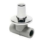 Кран шаровый wavin-ekoplastik для пропилена под штукатурку Д20  ВЕНТИЛЬНЫЙ- фото