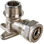 Угол VALTEC 16x1/2 с креплением к стене с наружной резьбой VTm.354.N.001604- фото