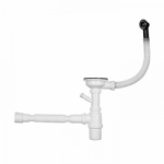 Сифон для кухонной мойки Wisent GER013 с универсальным переливом- фото