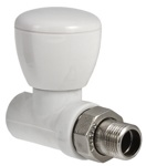 Кран радиаторный паечный 25*3/4 прямой  Valtec белый  