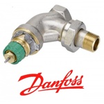 кран термостатический угловой 1/2  Danfoss RA-DV 15 (013G7713) (DNK) с функцией балансировки системы (зеленый колпачек)- фото5