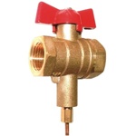 Кран шаровый с адаптером для подключения термометра счетчика тепла 1/2 дюйма ЦВЕТЛИТ  ZW10097  11б27п15- фото3