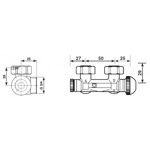 Кран термостатический УГЛОВОЙ для стальных радиаторов и полотенцесушителей нижнего подключения HERZ 3000 арт 1369491 с возможностью подключения термоголовки 28*1,5- фото3