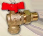 Кран с американкой разборный угловой латунь  1/2  
