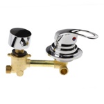 Смеситель для душевой кабины на 2 положения, по центрам 100 мм, крепление на гайках ZM-8230-2-100- фото2