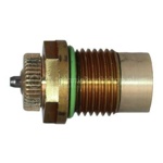 Термостатический вентиль HERZ 1636797 для стального панельного радиатора СПЕЦ РЕЗЬБА ПРОИЗВОДИТЕЛЯ (3/8-3/4)  С ПРЕДНАСТРОЙКОЙ  клапан с красным колпачком- фото2