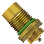 Термостатический вентиль HERZ 1636797 для стального панельного радиатора СПЕЦ РЕЗЬБА ПРОИЗВОДИТЕЛЯ (3/8-3/4)  С ПРЕДНАСТРОЙКОЙ  клапан с красным колпачком- фото