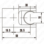 Кронштейн для соединения душевого шланга Kaiser 0047 Хром- фото2