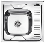 Кухонная мойка Ledeme L66060 декор накладная (рифлёная анти-график, льняное полотно)- фото