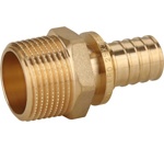 Муфта соединительная из латуни РОСТЕРМ 20х3/4 нар для труб PE-X  (2.5 2.8 мм)- фото2