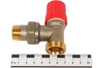 кран термостатический угловой  1/2  Danfoss RA-N 15 1/2  013G4201 специально для двухтрубных систем (красный колпачек) под евроконус- фото2