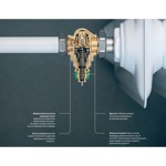 кран термостатический прямой 1/2  Danfoss RA-DV 15 (013G7714) (DNK) с функцией балансировки системы (зеленый колпачек)- фото4