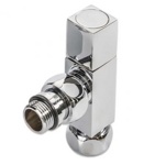 Американки с кранами для полотенцесушителей угловые 3/4'-1/2' Г/Ш TIM KV20-LFM032  (цена за 2 шт) квадратные- фото