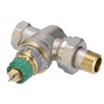 кран термостатический прямой 1/2  Danfoss RA-DV 15 (013G7714) (DNK) с функцией балансировки системы (зеленый колпачек)- фото3