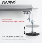 Сливной трап для душа (водоотводящий желоб) GAPPO 86007-4 из нержавеющей стали 70*600мм- фото4