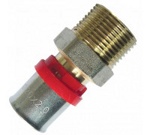 Муфта комбинированная STC-FARO 26х3.0 - 3/4   наружная резьба латунь пресс   