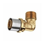 Угол пресс Giacomini multipress TH профиль 26 (3.0) *3/4 наружная резьба Giacomini  латунь пресс- фото