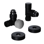 Набор термостатический трехосевой Royal Thermo Design Pro RATVXT11215BL 15мм М30х1,5 (ЧЕРНЫЙ)- фото