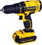 Дрель-шуруповерт Stanley SCD20S2K (с 2-мя АКБ, кейс)  18V- фото