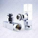 Американки с кранами для полотенцесушителей угловые 3/4'-1/2' Г/Ш TIM KV20-LFM032  (цена за 2 шт) квадратные- фото4