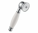 Душевая лейка Kaiser  металлическая в ретро стиле, Белый/хром, в блистере- фото2