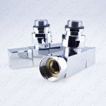 Американки с кранами для полотенцесушителей угловые 3/4'-1/2' Г/Ш TIM KV20-LFM032  (цена за 2 шт) квадратные- фото5