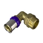 Пресс-фитинг угловой никелированный угол 20*3/4 нар TIM - фото