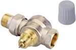 кран термостатический прямой 3/4  Danfoss  RTD-G 20 3/4  30*1.5   (старое поколение до 2010 года) специально для однотрубных систем (серый колпачек)- фото