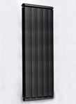 Радиатор вертикальный алюминиевый Silver S750 чёрный шёлк- фото